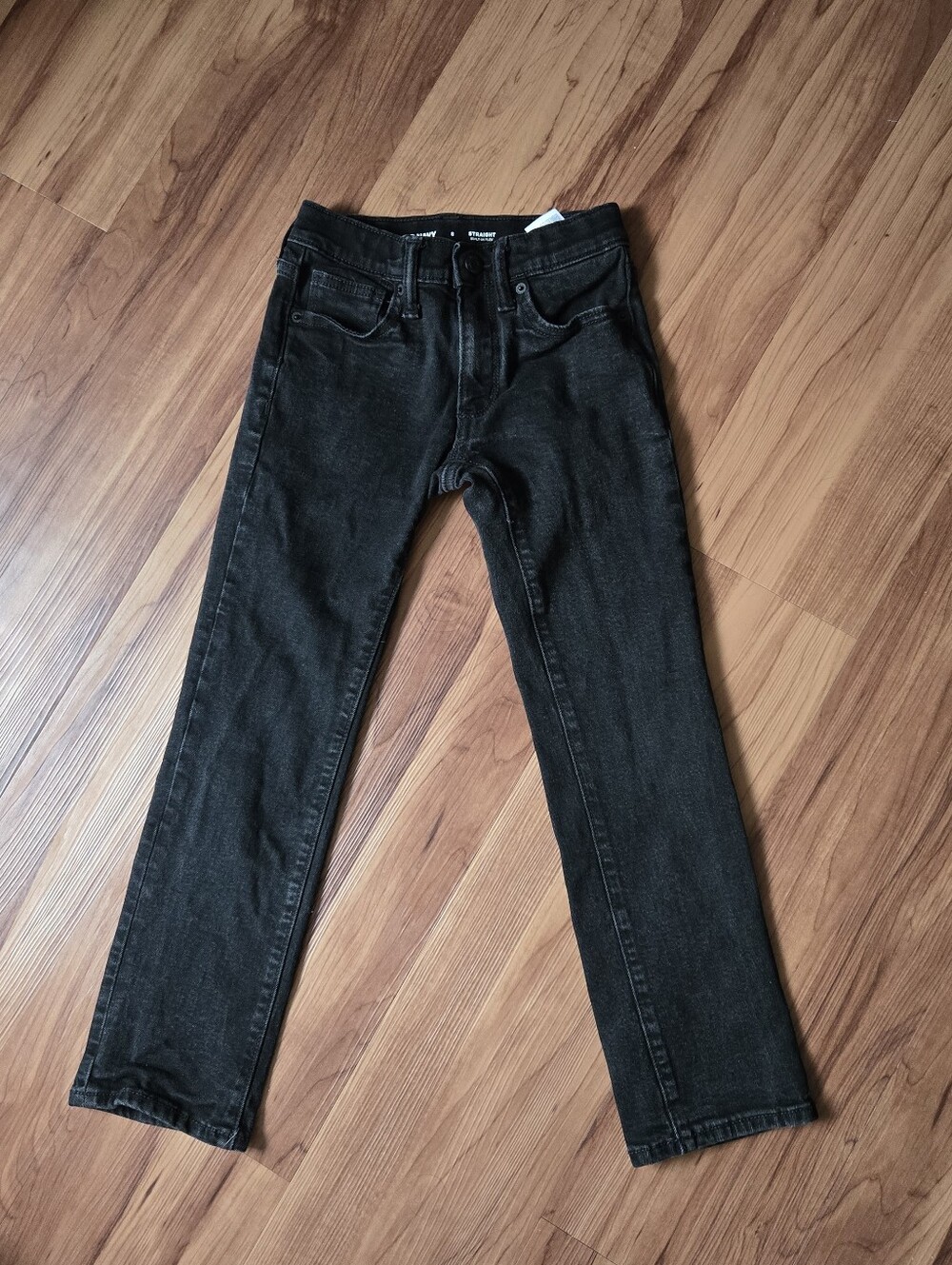 EUC Old Navy Black Straight Denim Jeans Size 8 EUC